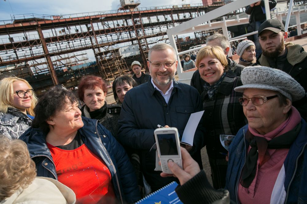 Спуск нового судна. (г. Херсон)